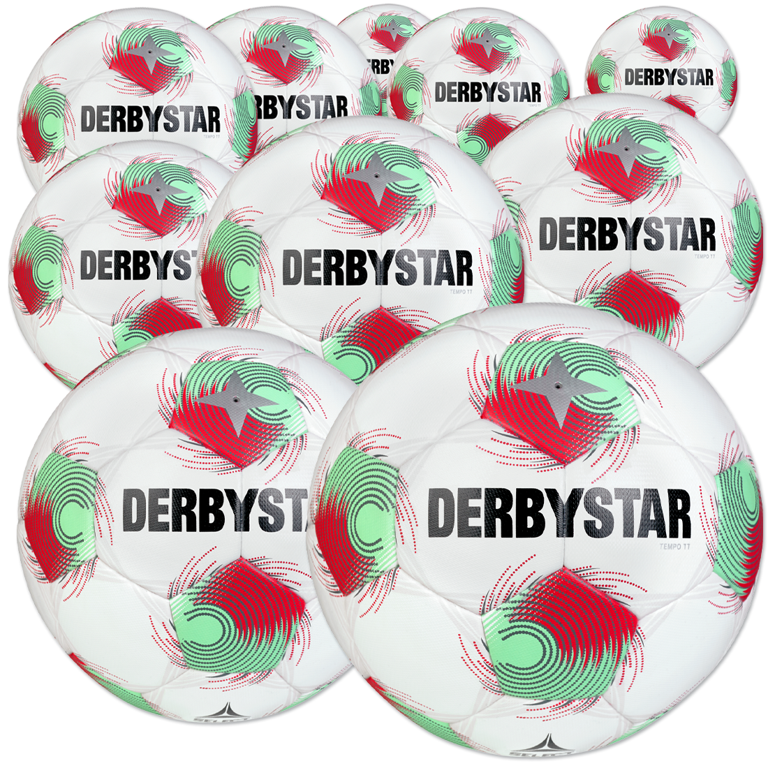 10 Stck. Derbystar Tempo TT Trainingsball im Ballpaket