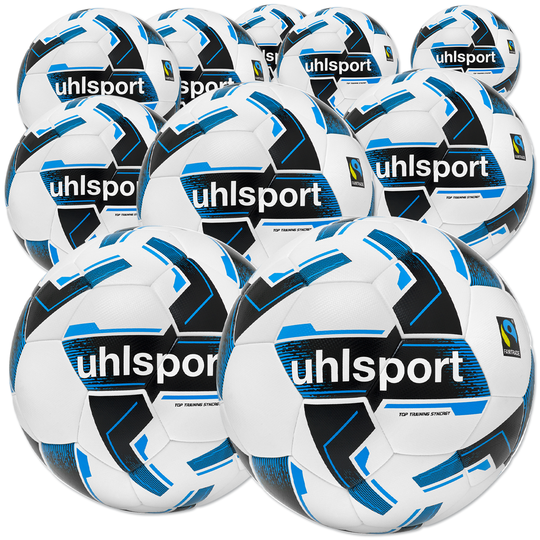 RESTPOSTEN 10 Stck. Uhlsport Top Training Synergy Fairtrade Trainingsbälle