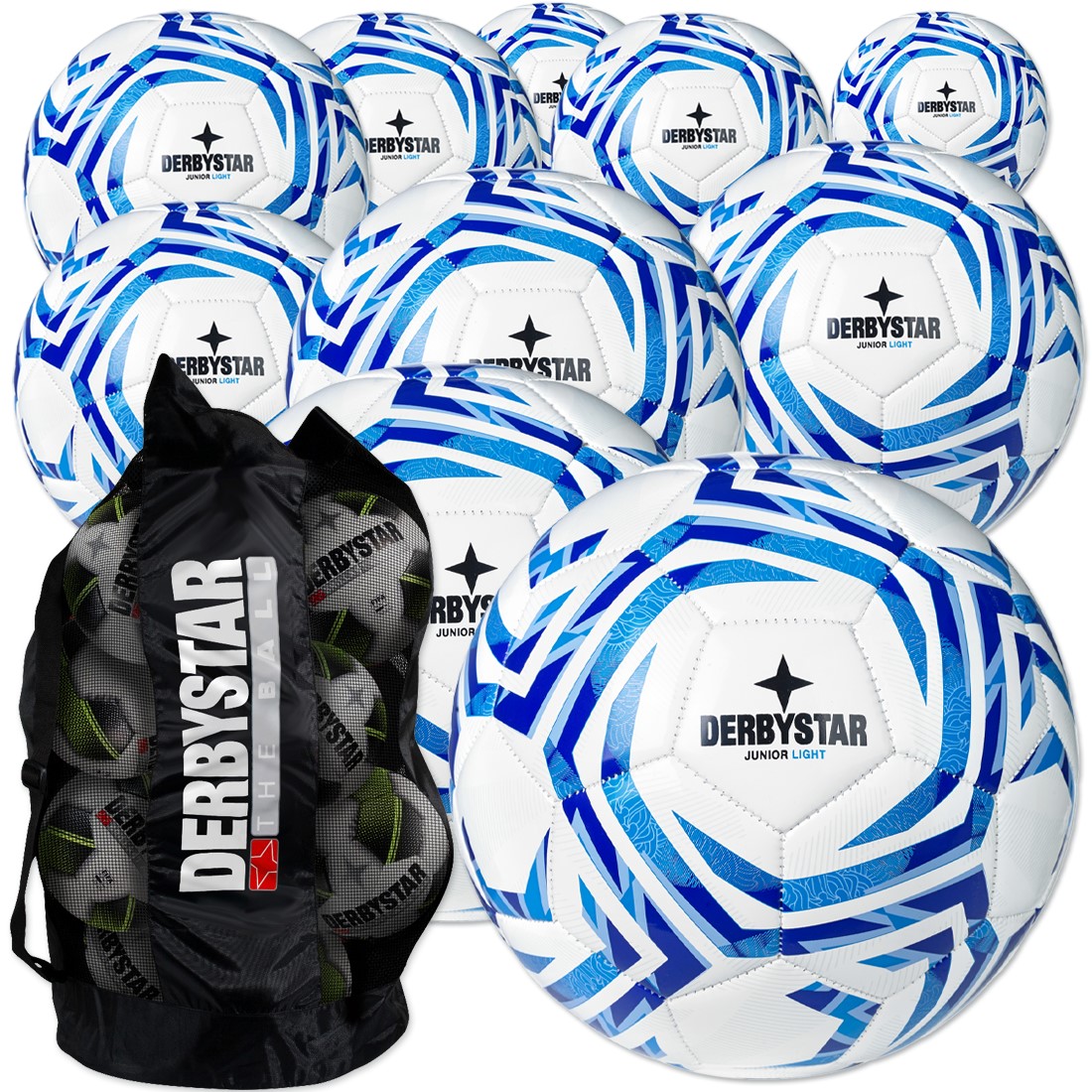 Junior light 350 von Derbystar im Ballpaket mit Ballsack