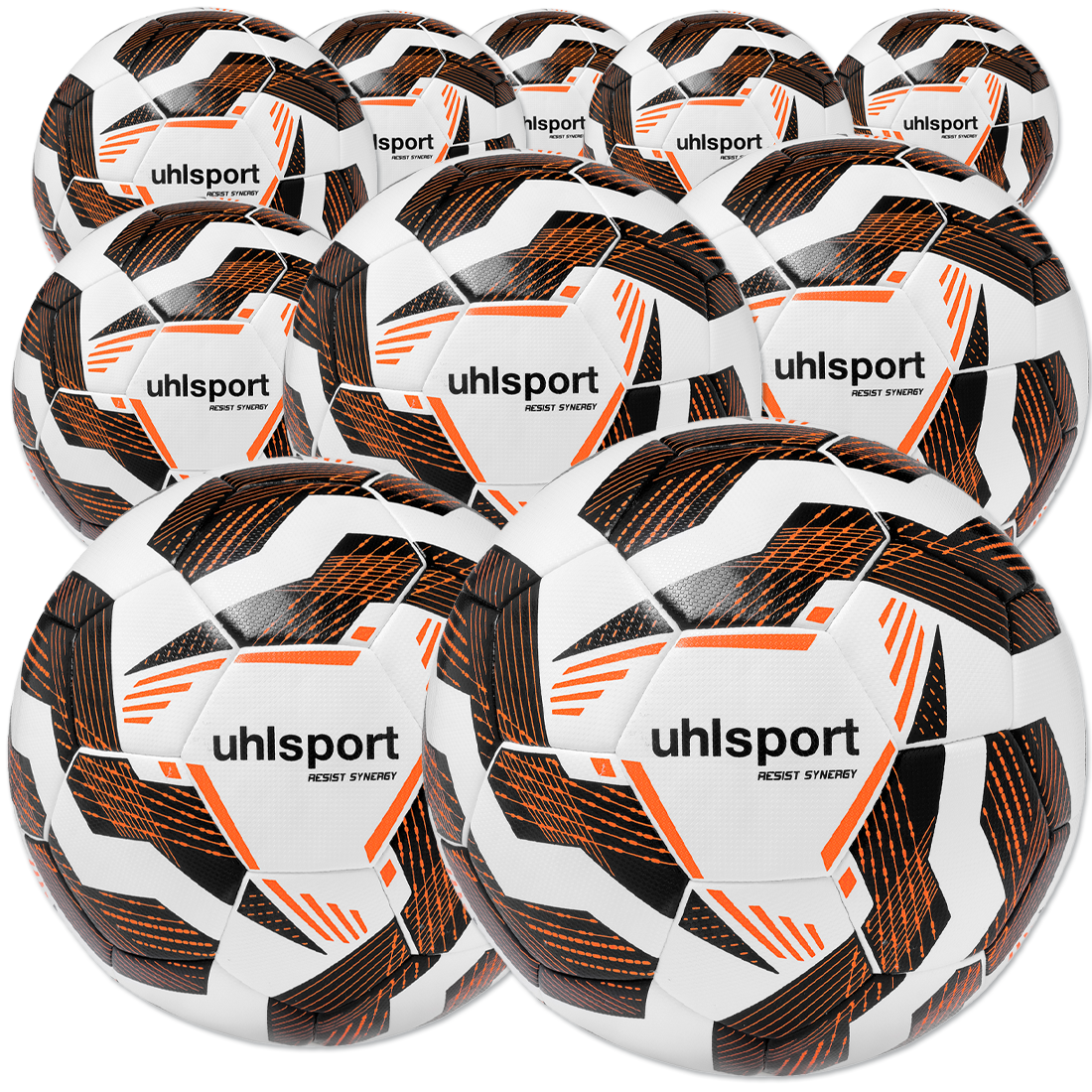 10 Stck. Uhlsport RESIST SYNERGY Kunstrasenball im Ballpaket