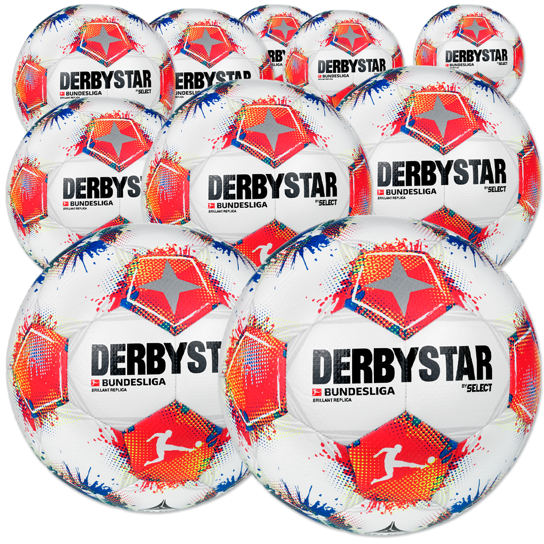 10 Stck. DERBYSTAR Bundesliga Brillant Replica 2025/26 im Ballpaket