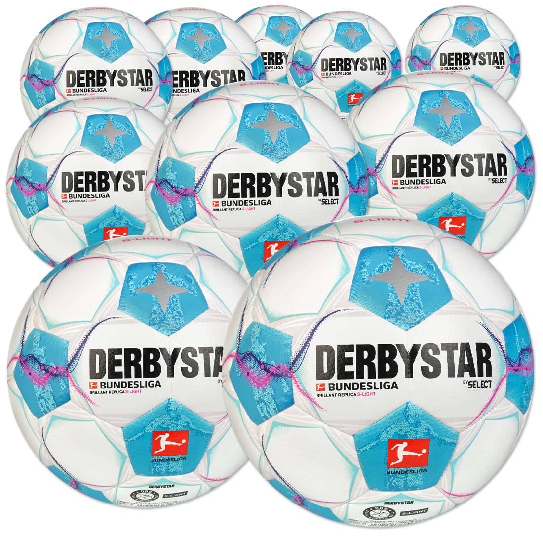 RESTPOSTEN Derbystar 18x Bundesliga Brillant Replica s-light Größe 3 2024/25
