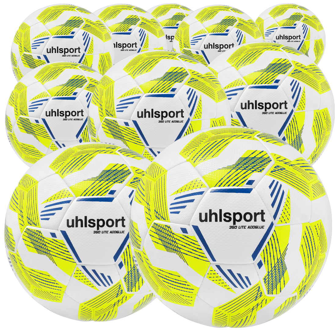 10 Stck. Uhlsport 350 Lite Addglue Jugendfußball im Ballpaket